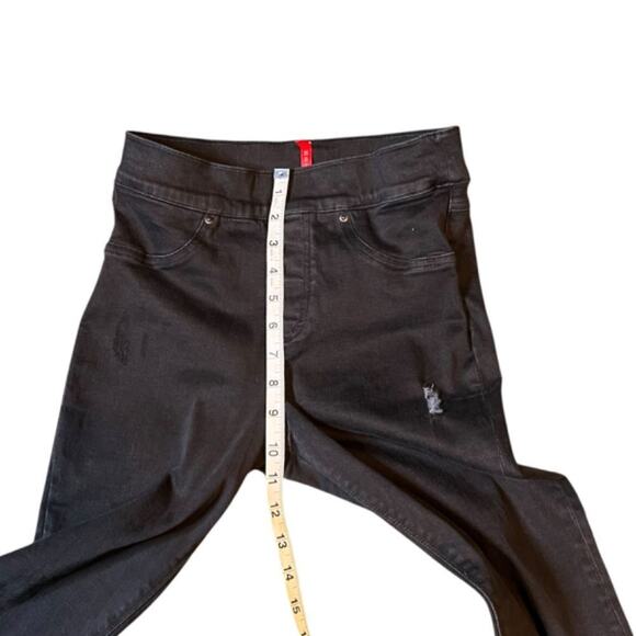 SPANX Black Distressed Skinny Jeans - Picture 5 of 12